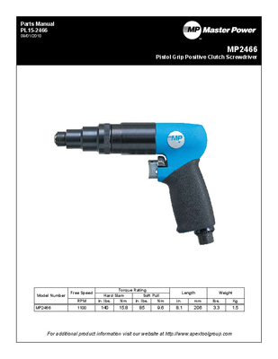 MP Series - Positive Clutch Screwdrivers