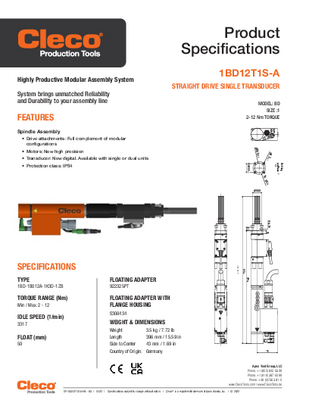 Conventional Spindle – BD/BDU Size 1 – Angle Drive