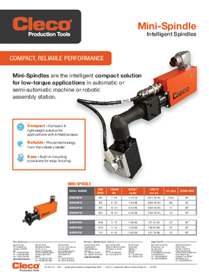 Conventional Fixtured Spindle - Mini - Straight