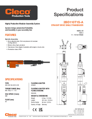 Conventional Spindle – BD/BDU Size 2 – Offset Drive