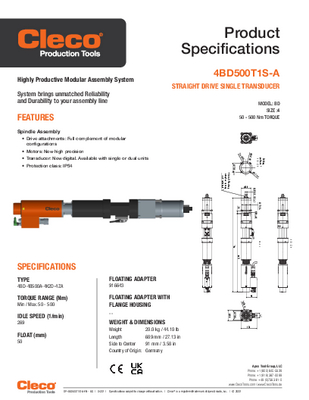 Conventional Spindle – BD/BDU Size 4 – Angle Drive
